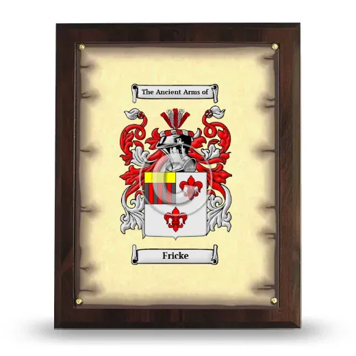 Fricke Coat of Arms Plaque