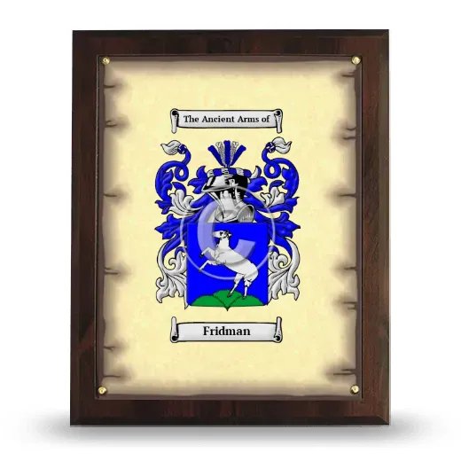 Fridman Coat of Arms Plaque