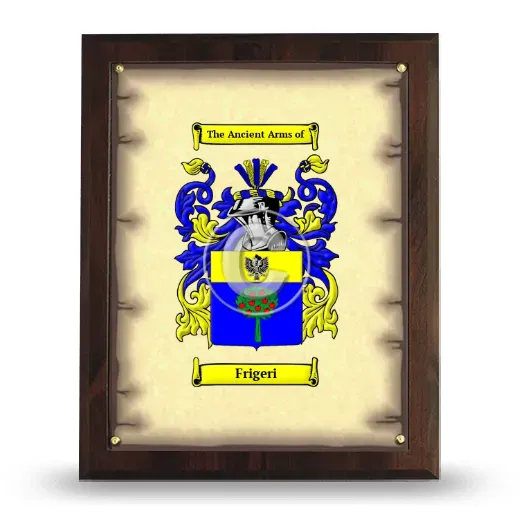Frigeri Coat of Arms Plaque
