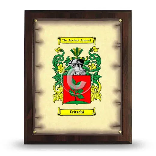 Fritschi Coat of Arms Plaque