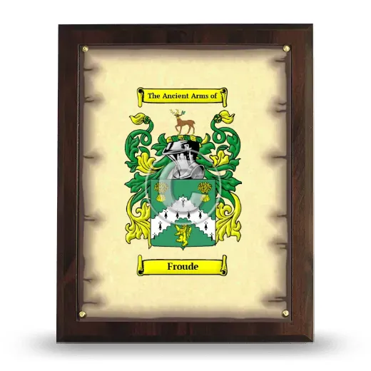 Froude Coat of Arms Plaque