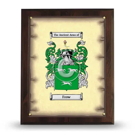Frow Coat of Arms Plaque