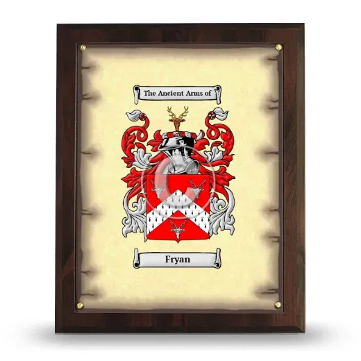 Fryan Coat of Arms Plaque