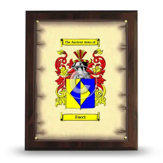Fucci Coat of Arms Plaque
