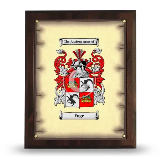 Fuge Coat of Arms Plaque
