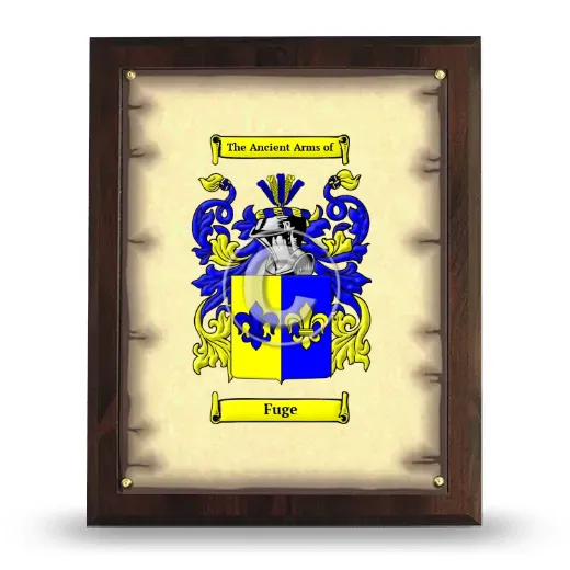 Fuge Coat of Arms Plaque