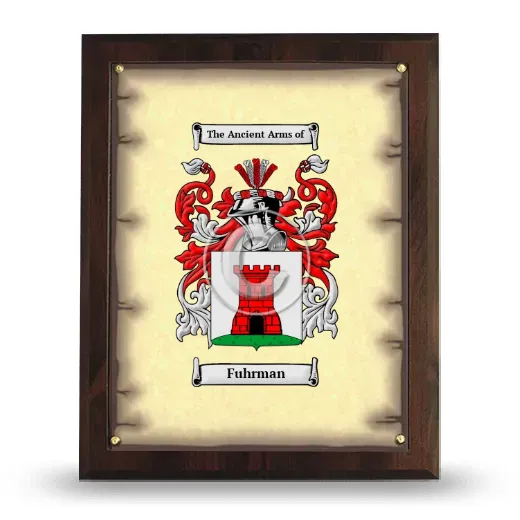 Fuhrman Coat of Arms Plaque