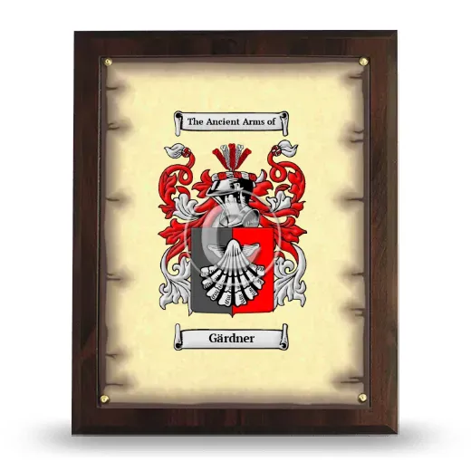 Gärdner Coat of Arms Plaque