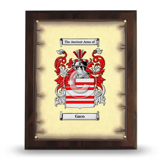 Gaco Coat of Arms Plaque