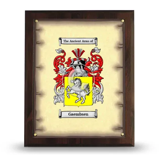 Gaembsen Coat of Arms Plaque