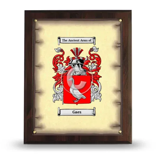 Gaes Coat of Arms Plaque
