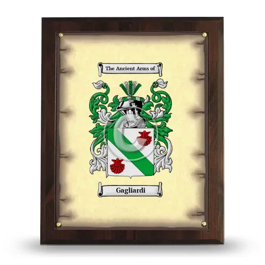 Gagliardi Coat of Arms Plaque