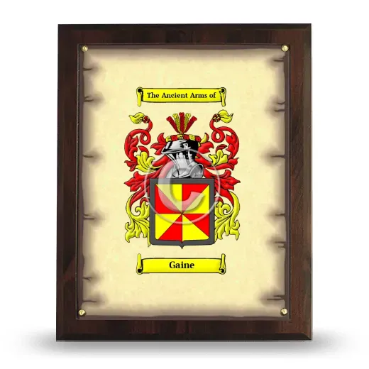 Gaine Coat of Arms Plaque