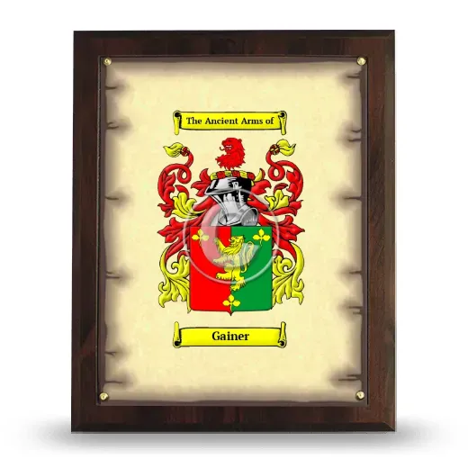 Gainer Coat of Arms Plaque