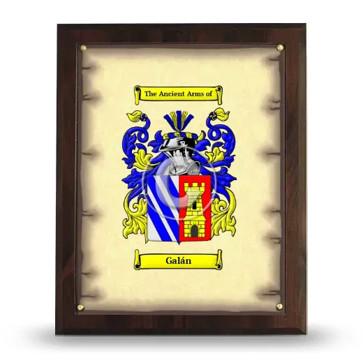 Galán Coat of Arms Plaque
