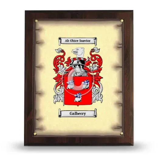 Galberry Coat of Arms Plaque