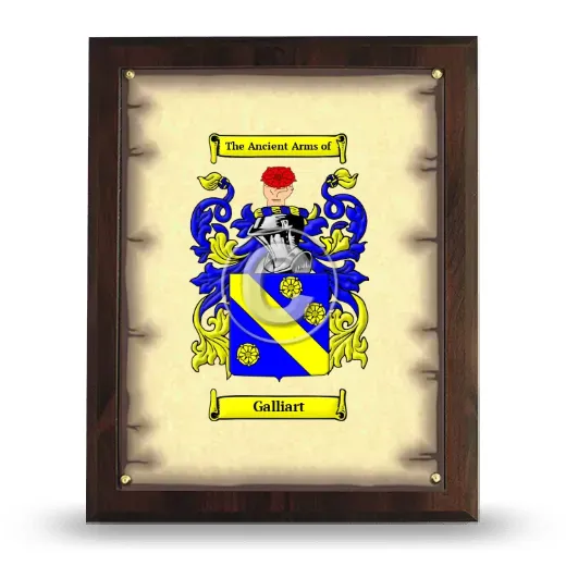 Galliart Coat of Arms Plaque