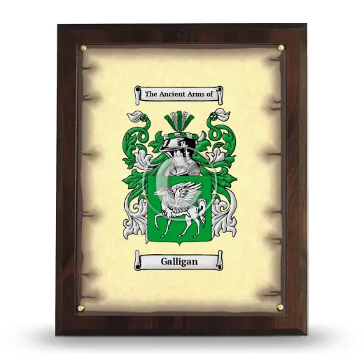 Galligan Coat of Arms Plaque