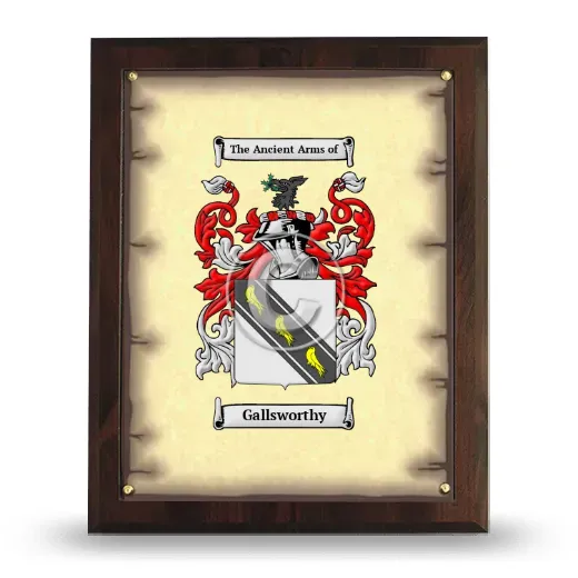 Gallsworthy Coat of Arms Plaque