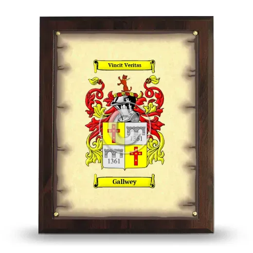 Gallwey Coat of Arms Plaque