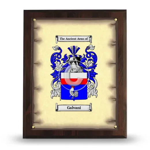 Galvani Coat of Arms Plaque