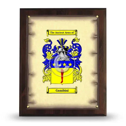 Gambini Coat of Arms Plaque