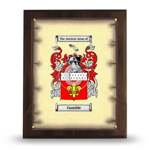 Gamble Coat of Arms Plaque