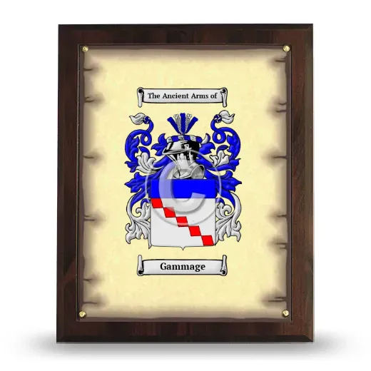 Gammage Coat of Arms Plaque