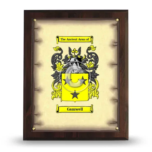 Gamwell Coat of Arms Plaque