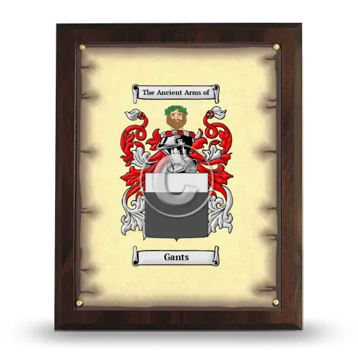 Gants Coat of Arms Plaque