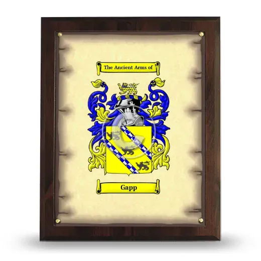 Gapp Coat of Arms Plaque