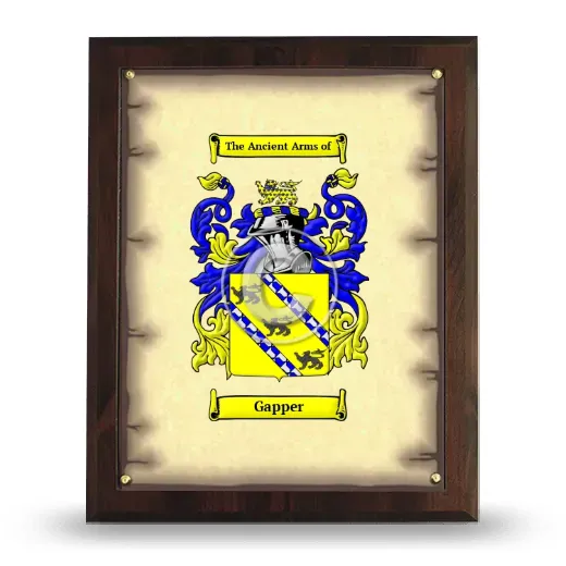 Gapper Coat of Arms Plaque
