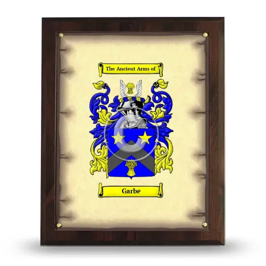Garbe Coat of Arms Plaque