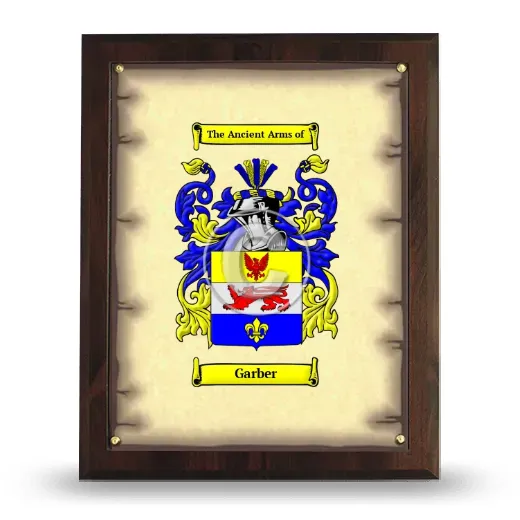 Garber Coat of Arms Plaque