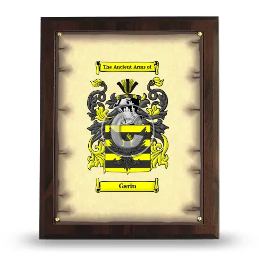 Garin Coat of Arms Plaque