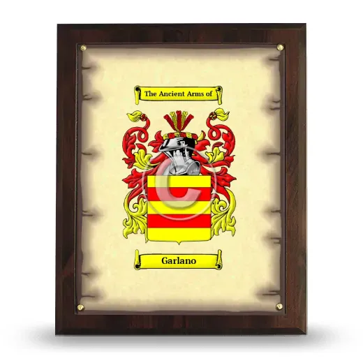 Garlano Coat of Arms Plaque