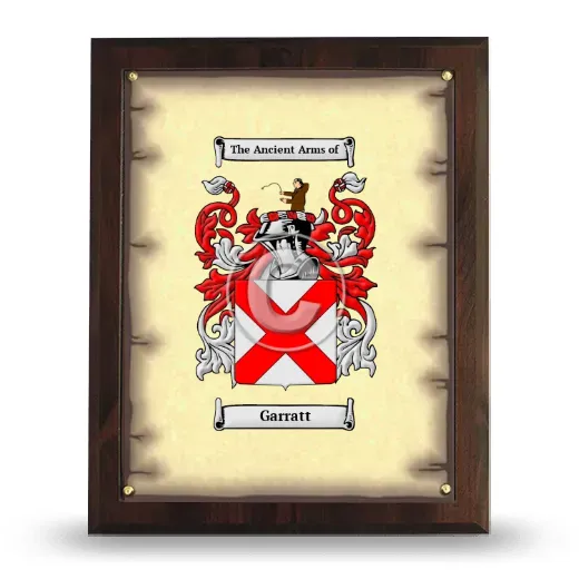 Garratt Coat of Arms Plaque