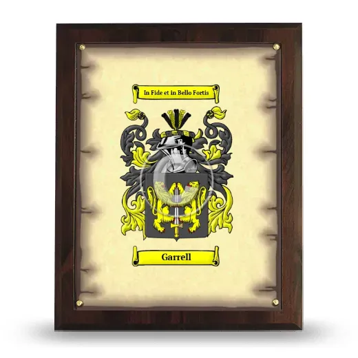 Garrell Coat of Arms Plaque