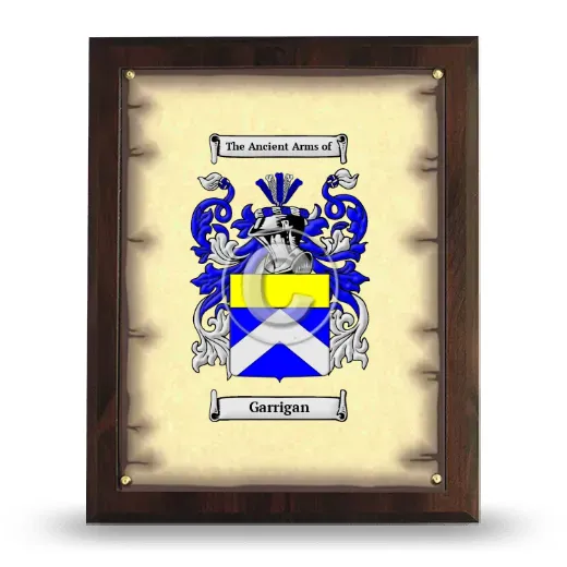 Garrigan Coat of Arms Plaque