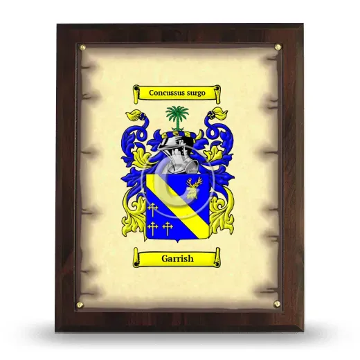 Garrish Coat of Arms Plaque