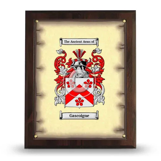 Gascoigne Coat of Arms Plaque