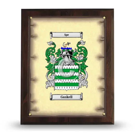 Gaskell Coat of Arms Plaque