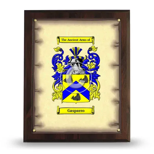 Gasparro Coat of Arms Plaque