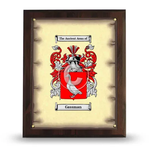 Gassman Coat of Arms Plaque