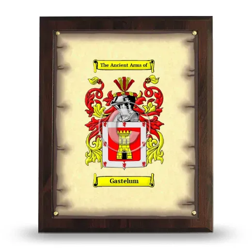Gastelum Coat of Arms Plaque