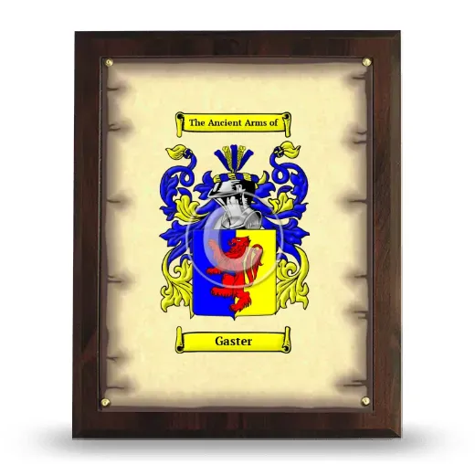 Gaster Coat of Arms Plaque