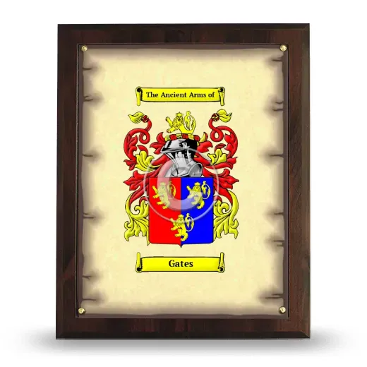 Gates Coat of Arms Plaque