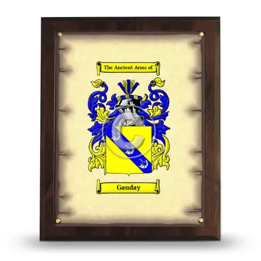 Gauday Coat of Arms Plaque