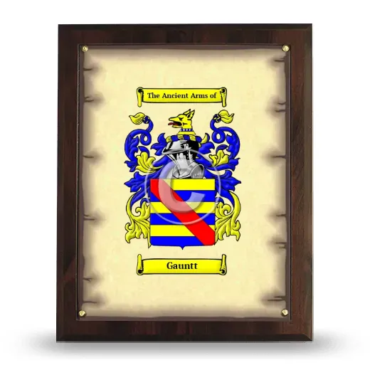 Gauntt Coat of Arms Plaque