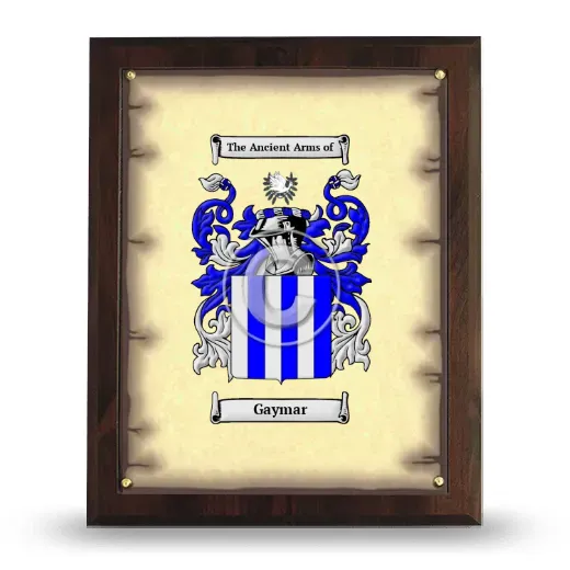 Gaymar Coat of Arms Plaque
